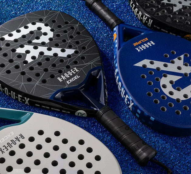 A collection of raquex padel rackets