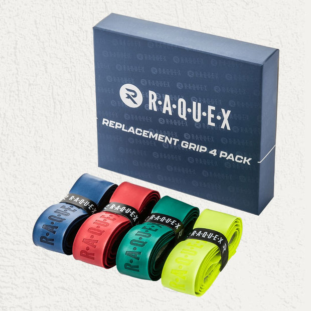 Raquex Enhance Replacement PU Racquet Grips (4 Pack)