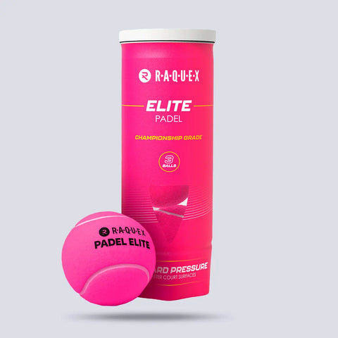 Raquex Elite Pink Padel Balls – Tube of 3
