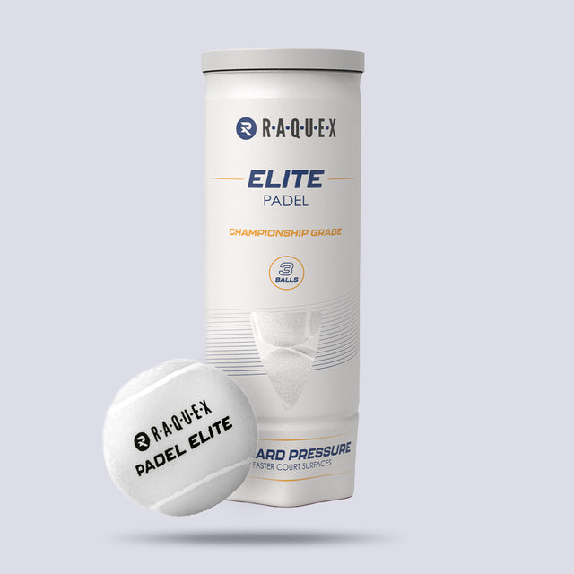 Raquex Elite White Padel Balls – Tube of 3