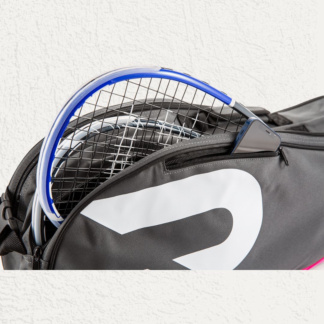 Padel raquets safely stored away inside a raquex raquet bag