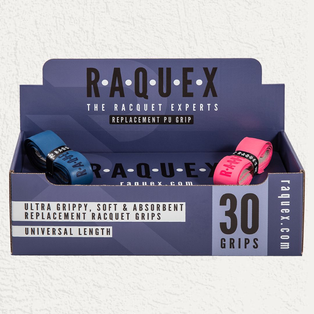 Raquex Box of 30 Enhance Replacement PU Racquet Grips