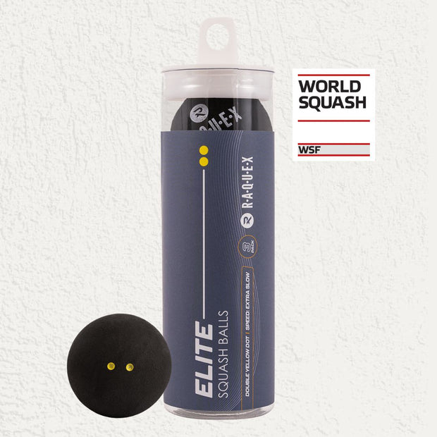 Raquex Squash Balls – Double Yellow Dot, Yellow Dot, Red Dot, Blue Dot