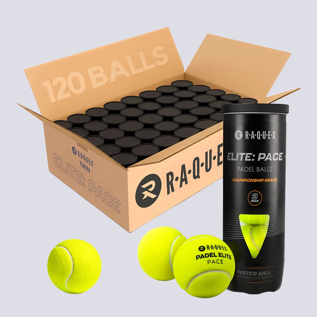 Raquex Elite Padel Balls – Bulk Box of 40 Tubes
