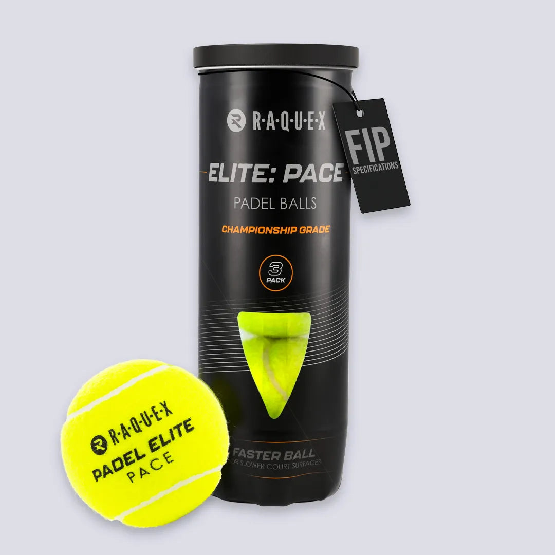 Raquex Elite Padel Balls – 2x Tubes of 3 (6 Balls)