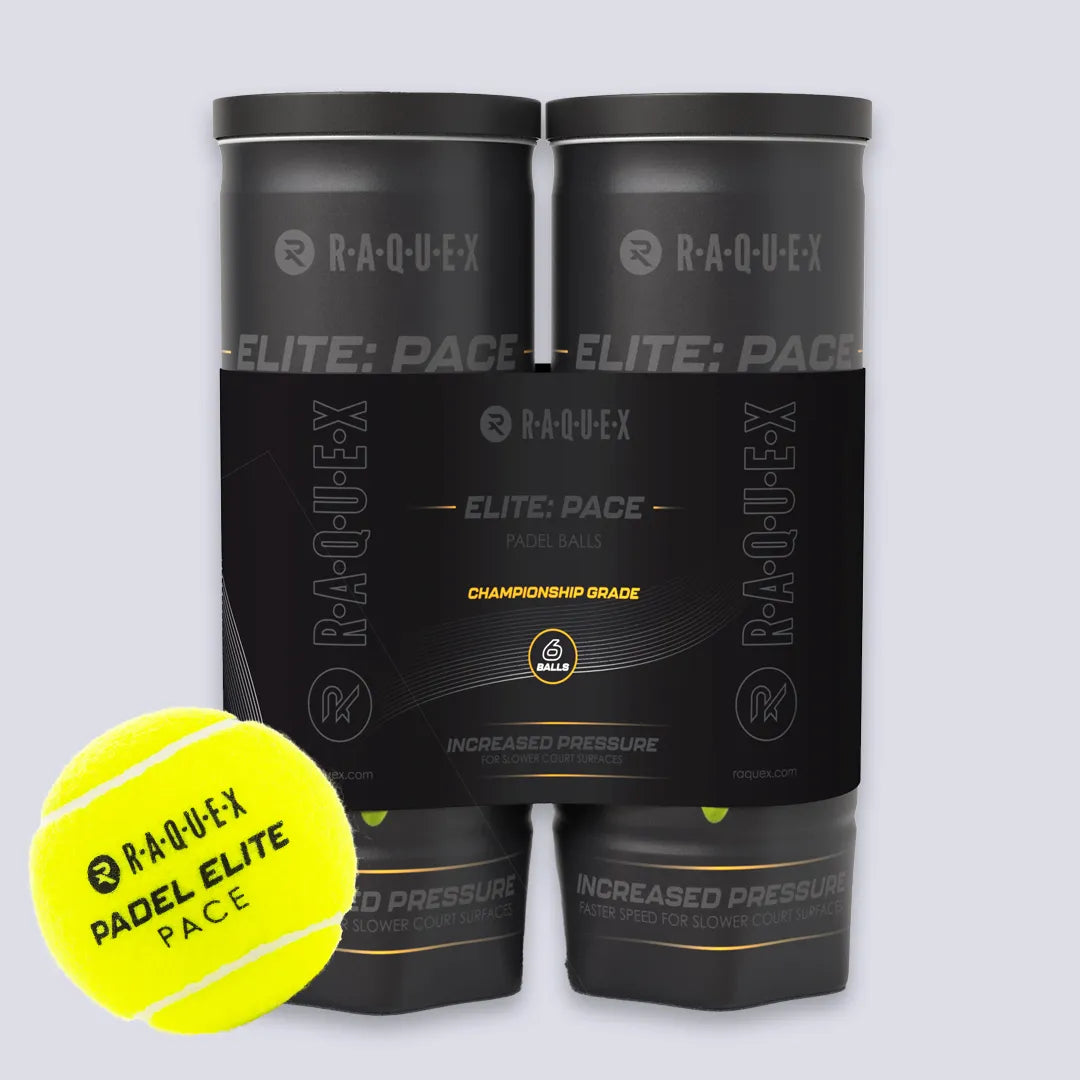 Raquex Elite Padel Balls – 2x Tubes of 3 (6 Balls)