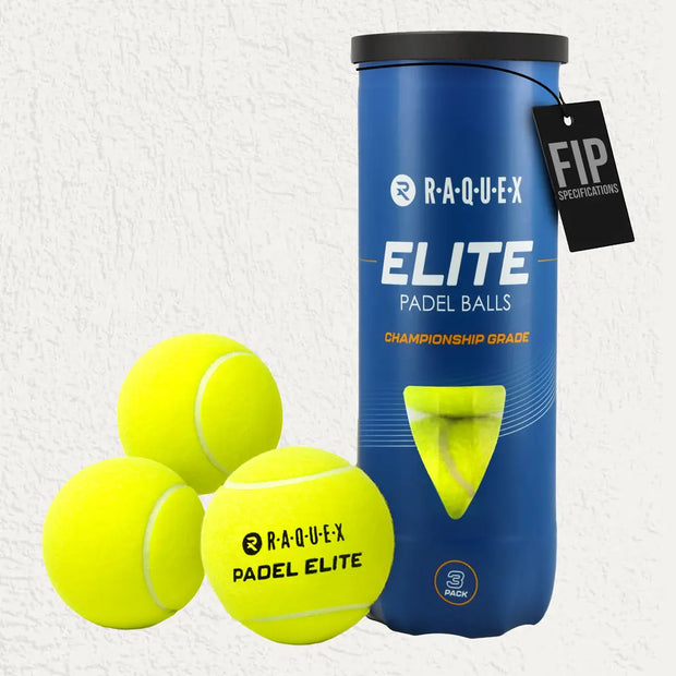 Balles de padel Raquex Elite – Tube de 3