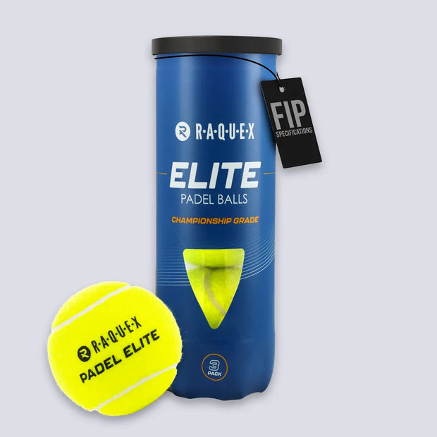 Balles de padel Raquex Elite – Tube de 3