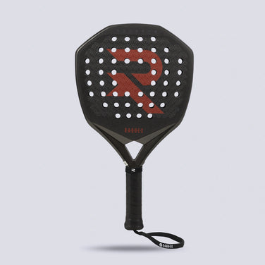 Raquex Evion Strike padel racquet showing the perforated face