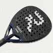 Aerodynamic holes on the Raquex Excel Padel Racquet in Black