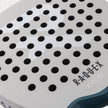 Aerodynamic holes in the Raquex excel padel racquet in white