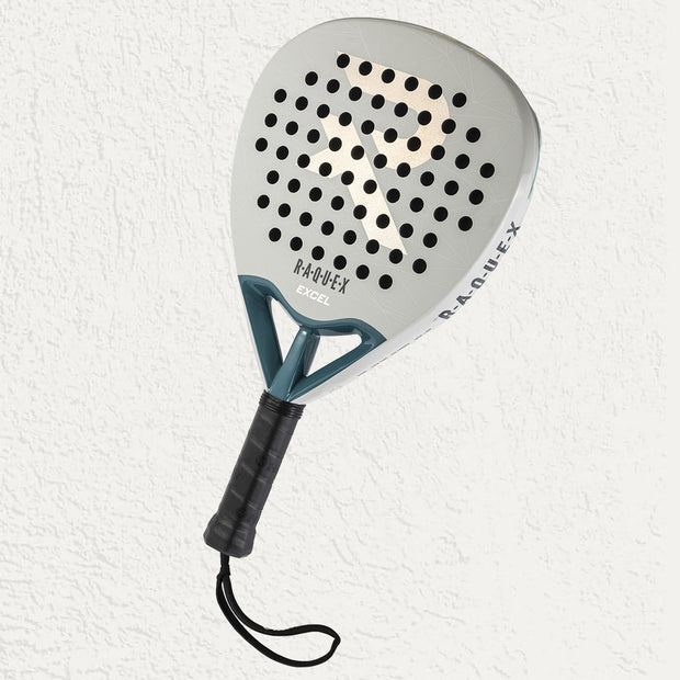 Raquex excel padel racquet in white