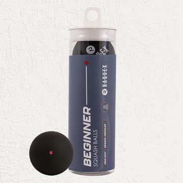Raquex Beginner squash balls, red dot, tube of 3