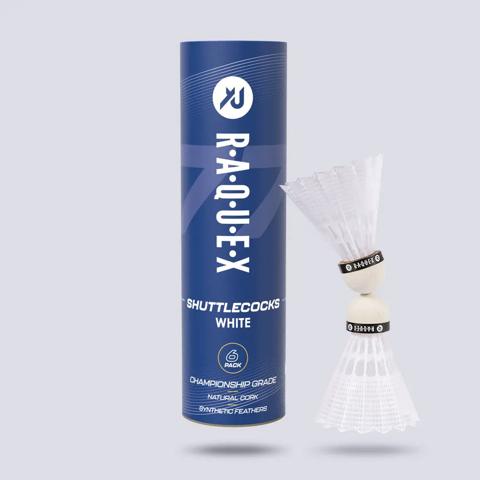 Raquex Shuttlecocks – Yellow or White, 3 Speeds, Tube of 6