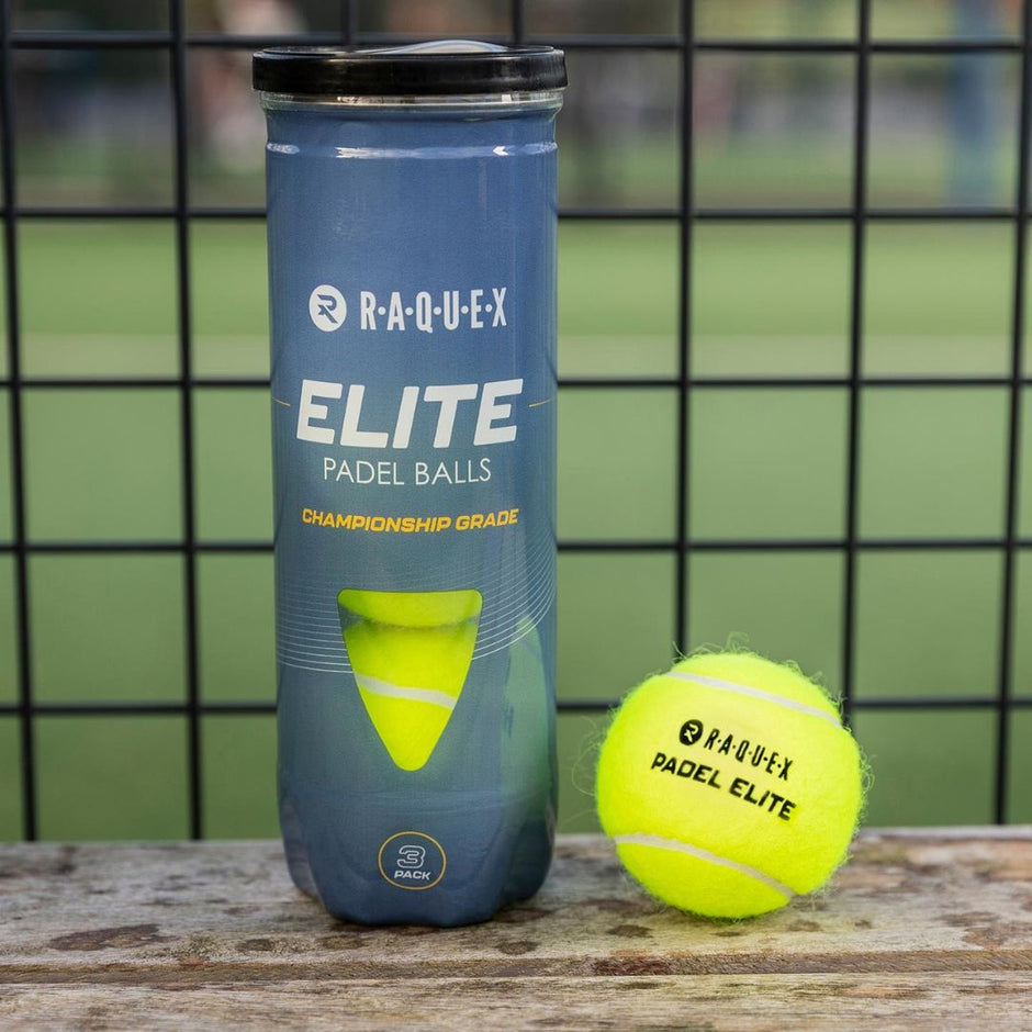 Raquex Elite Padel Balls – Tube of 3