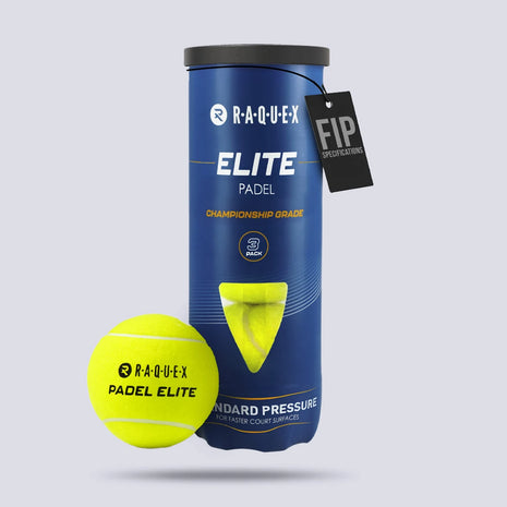 Raquex Elite Padel Balls – Tube of 3