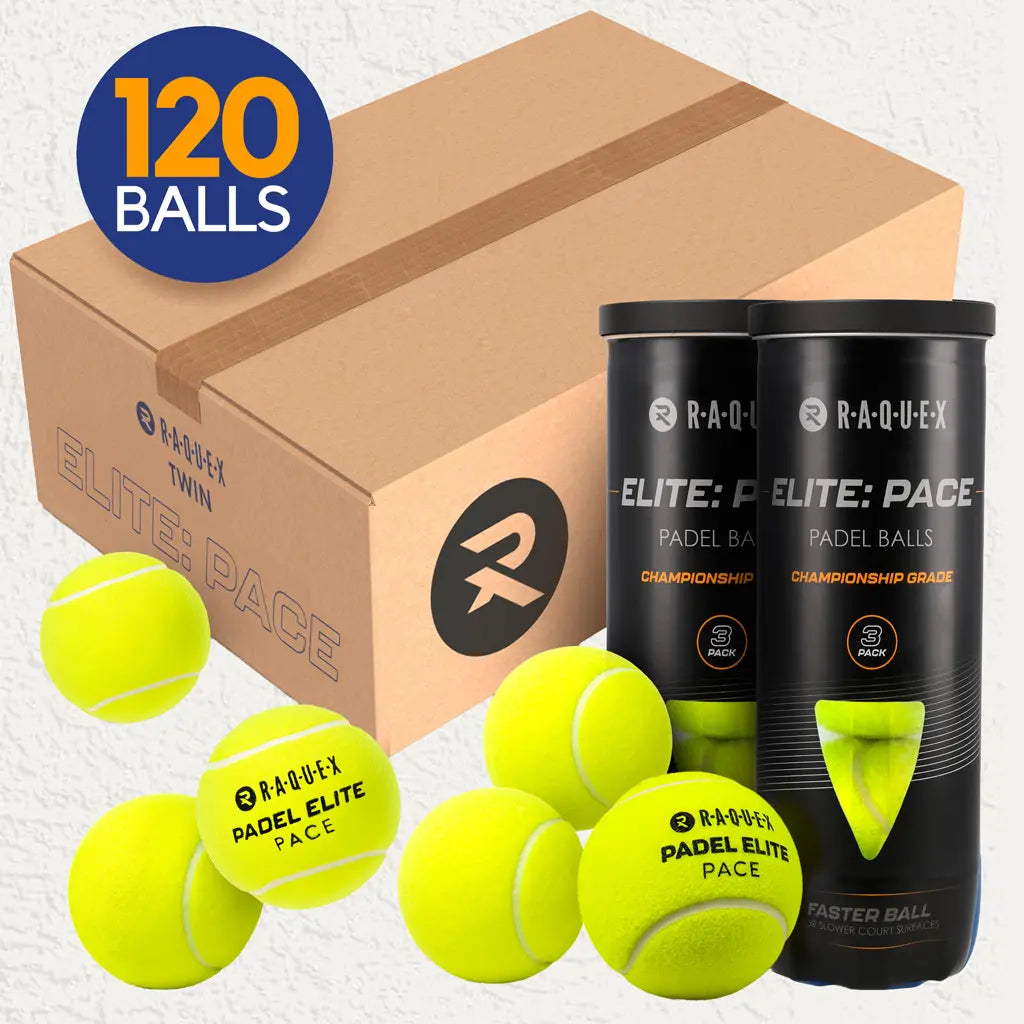 Raquex Elite Padel Balls – Bulk Box of 40 Tubes