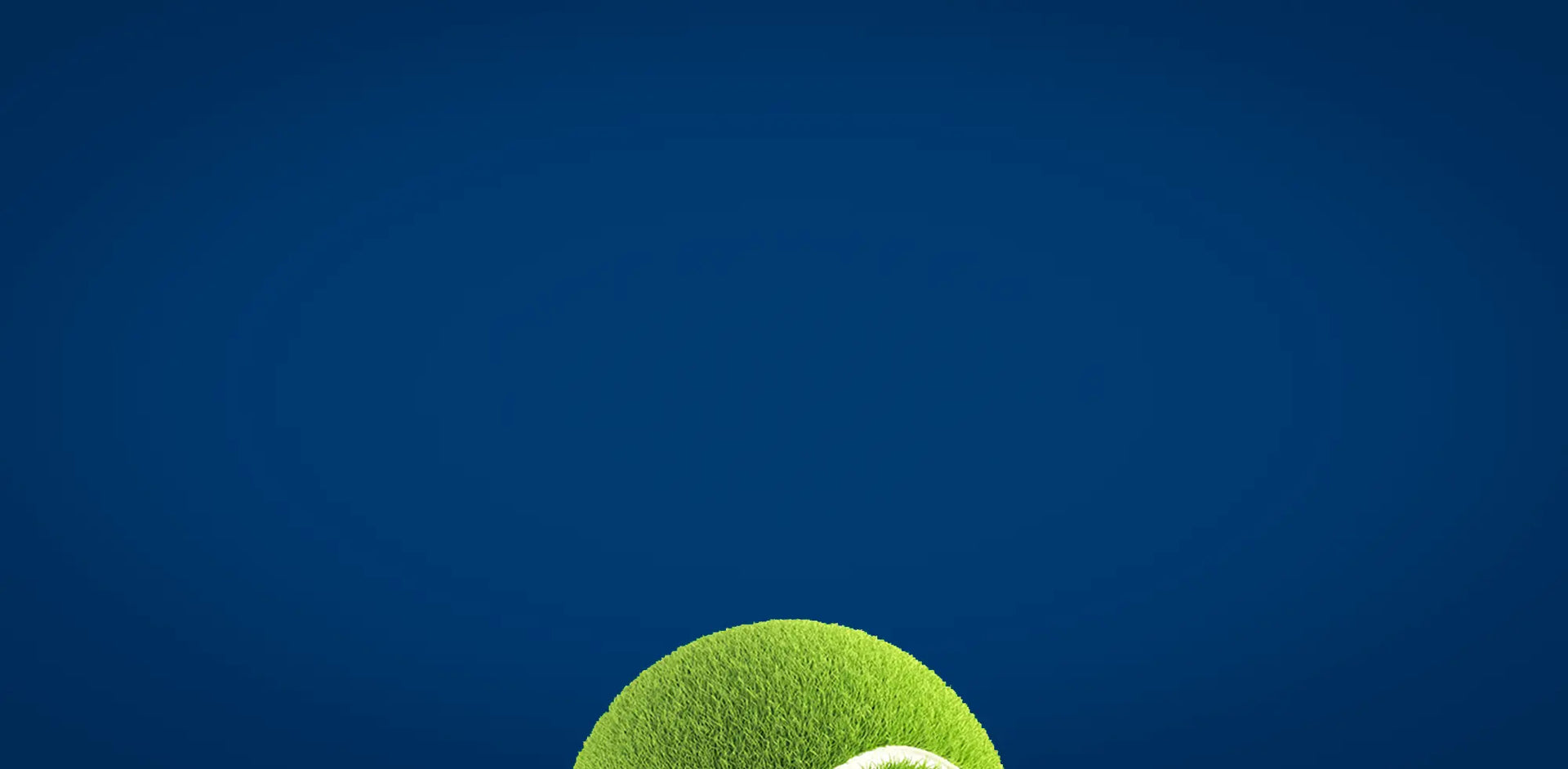 Tennis ball on a blue background