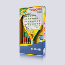 Raquex x Crayola Colour and Play padel racquet box, right angle