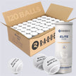 Raquex Elite White Padel Balls bulk box of 40 tubes