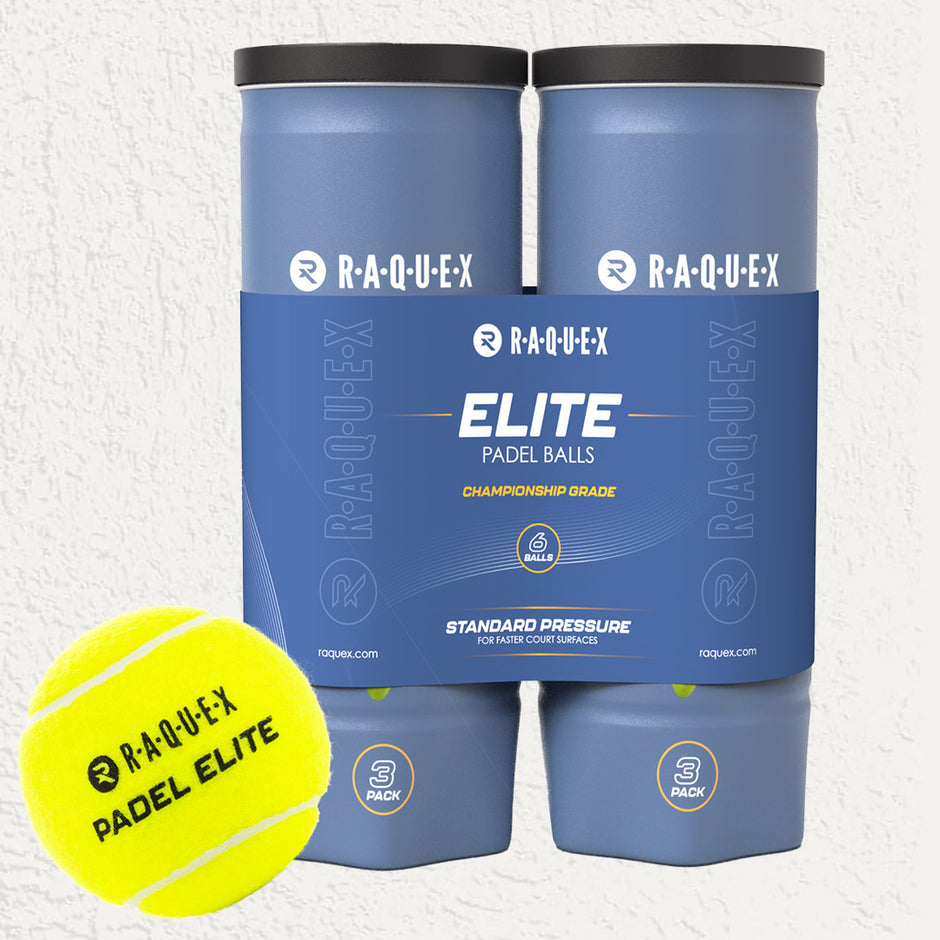 Balles de padel Raquex Elite – 2x tubes de 3 (6 balles)