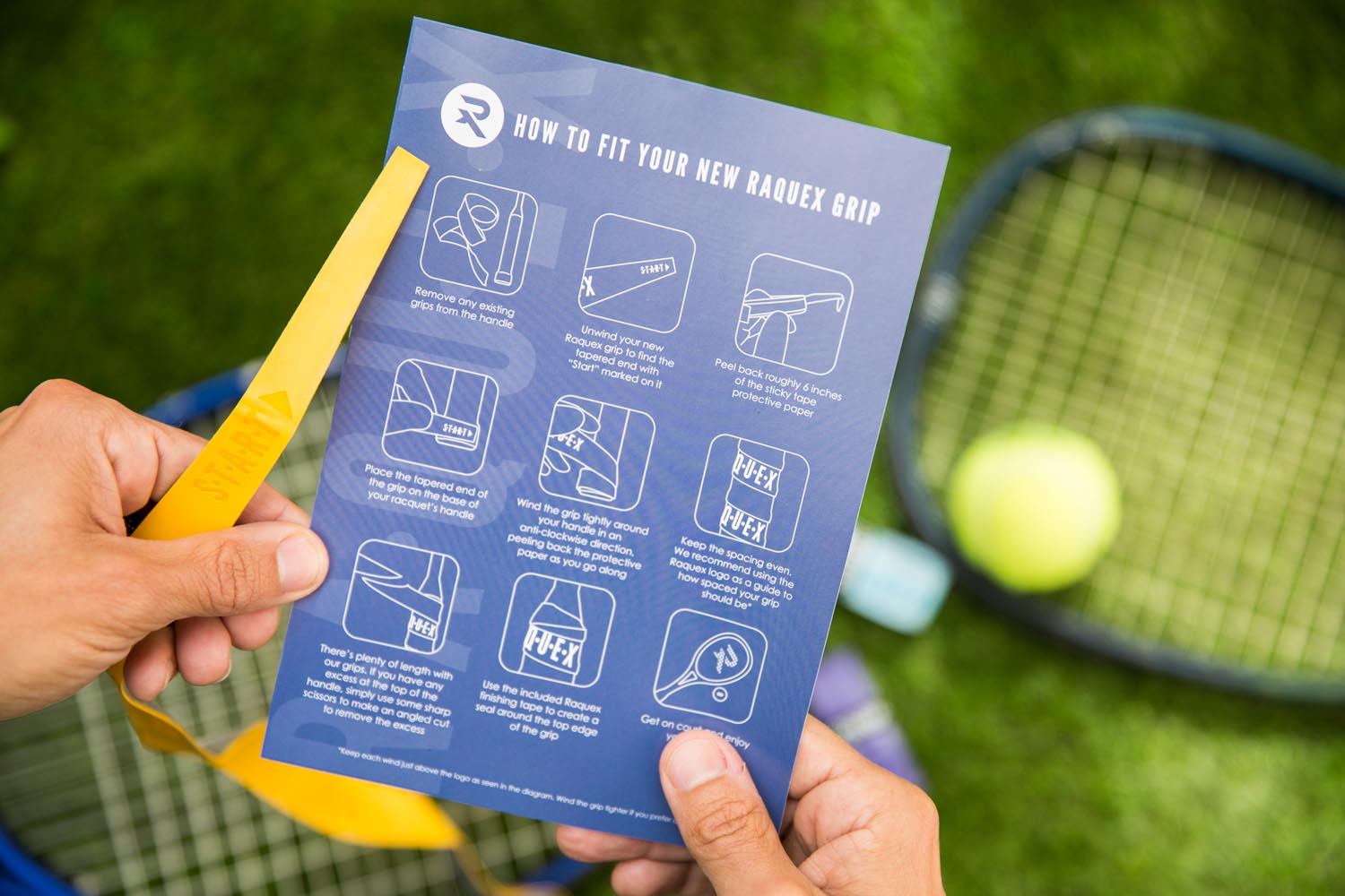 How to fit a racquet grip