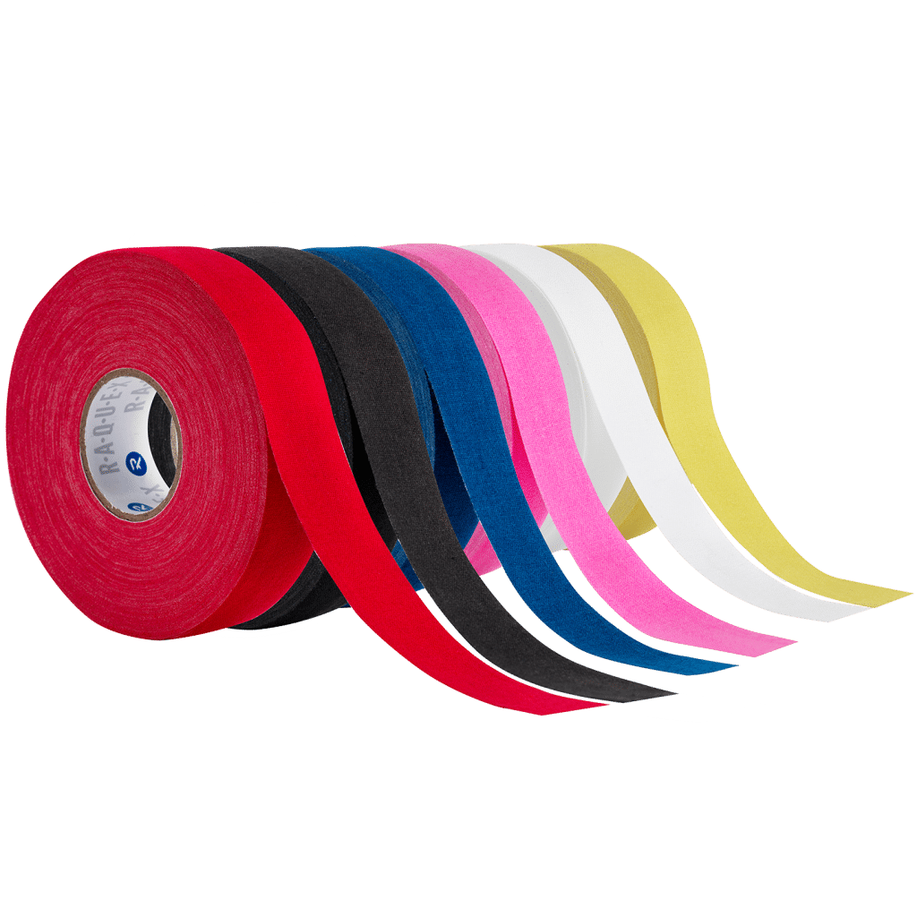 multiple different coloured Raquex sport cloth tapes