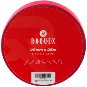 Raquex red sport cloth tape in packaging