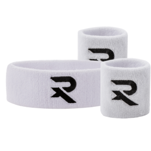 White head and wrist sweat bands set, suitable for all sports