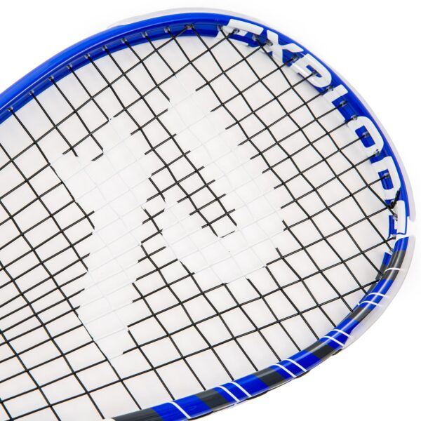 Blue squash racquet head